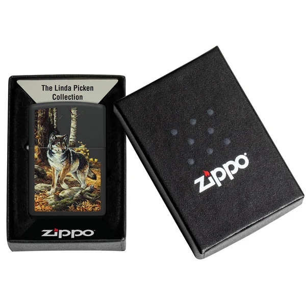 Zippo Lighter - Wolf in Fall Woods - Image 2